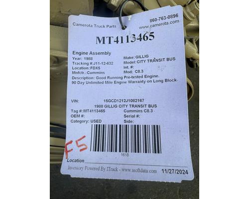 Cummins C8.3 Engine Assembly