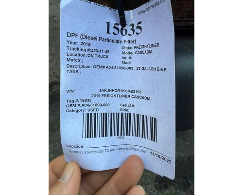 FREIGHTLINER CASCADIA DPF (Diesel Particulate Filter)