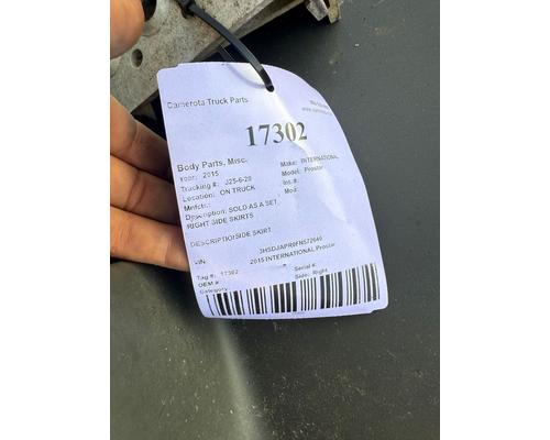 INTERNATIONAL Prostar Body Parts, Misc.