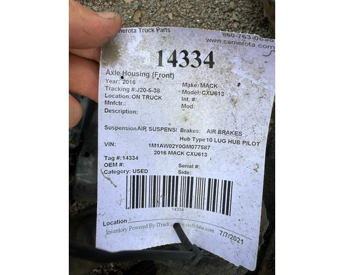 MACK CXU613 Axle Housing (Front)