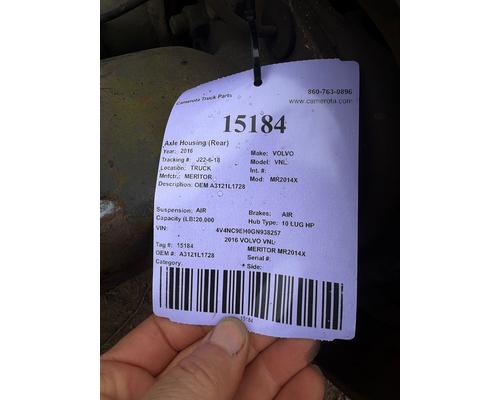 MERITOR MR2014X Axle Housing (Rear)