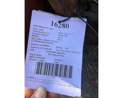 VOLVO VNL Axle Beam (Front)