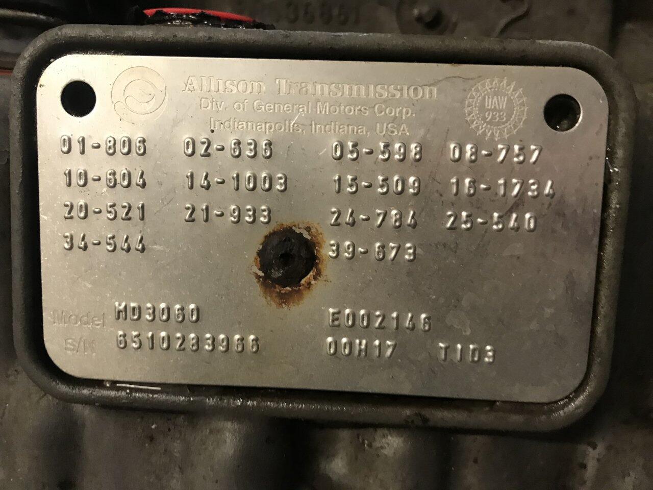 Allison MD3060 Transmission OEM E002146 in Spencer, IA 24872582