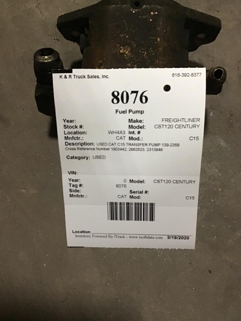 CAT C15 Fuel Pump OEM 1392359 in Holland, MI 8076