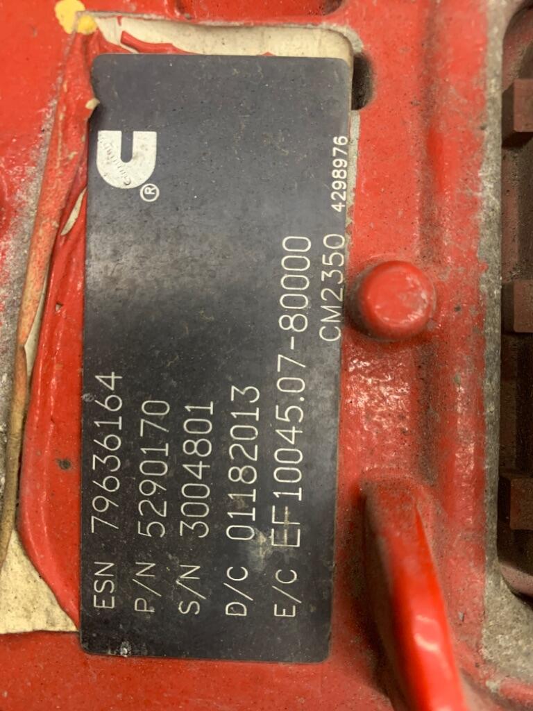 cummins isx engine serial number location