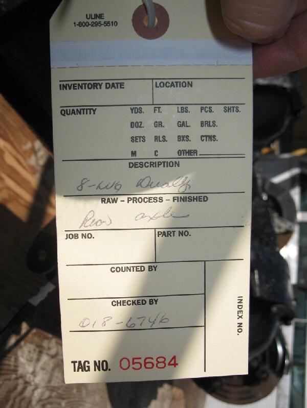 DANA 80 Axle Assembly, Rear in Westland, MI 58991