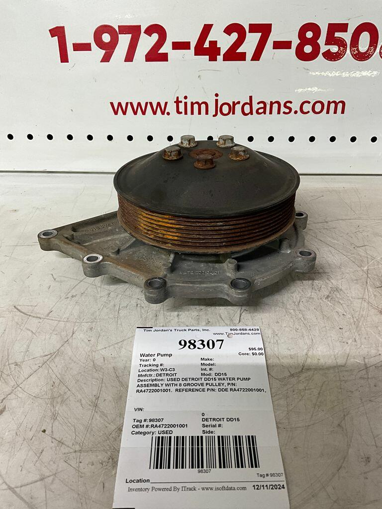 DETROIT DD15 Water Pump OEM# RA4722001001 in CRANDALL, TX #98307 DETROIT DD15 Water Pump OEM# RA4722001001 in CRANDALL, TX #98307
