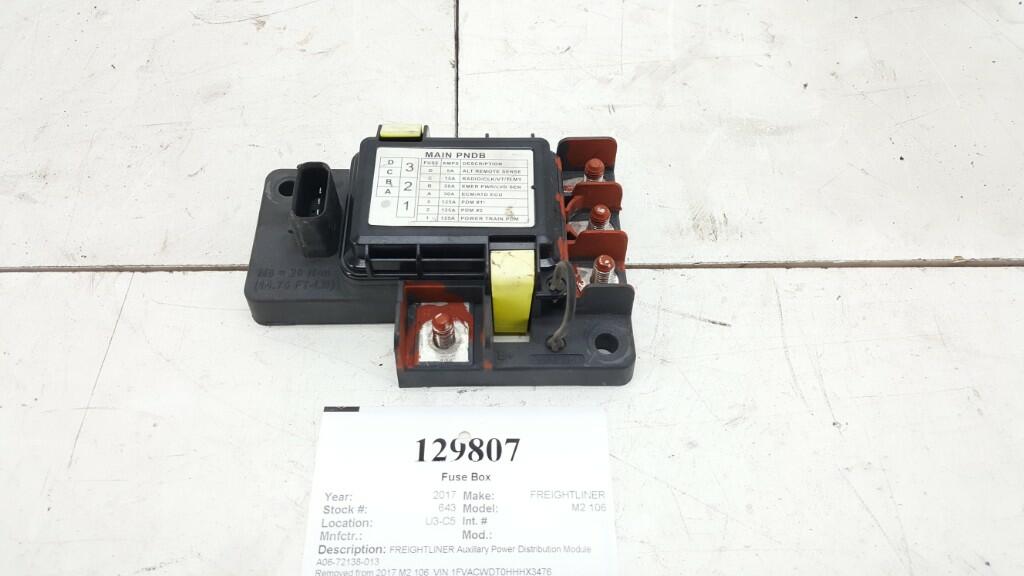 Freightliner M2 106 Fuse Box Oem A0672138013 In Owensboro Ky 129807