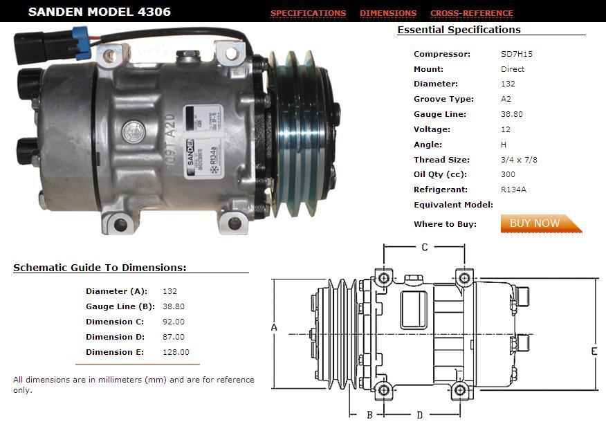 FREIGHTLINER AIR CONDITIONER COMPRESSOR in Stockton, CA MTP 75R84632