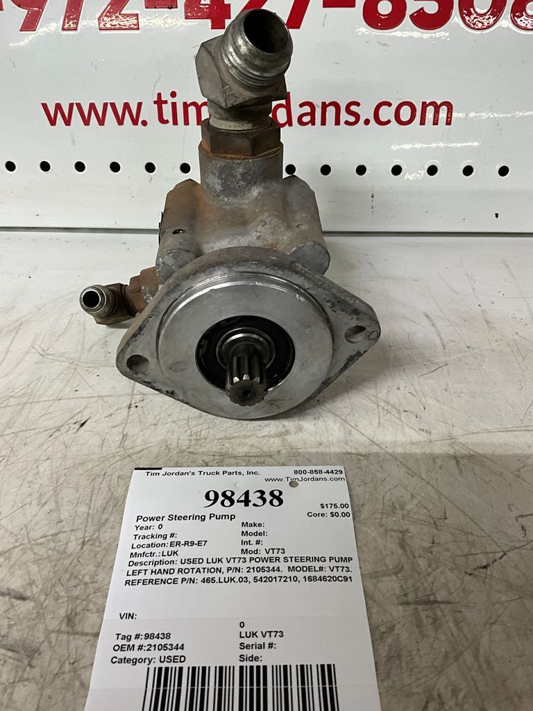 LUK VT73 Power Steering Pump OEM# 2105344 in CRANDALL, TX #98438