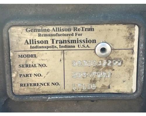  Allison 1000 SERIES Transmission Assembly #