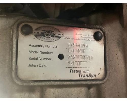  Allison 4000PRM Transmission Assembly #
