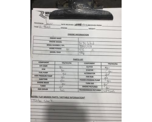 CUMMINS N14 CELECT+ Engine Assembly