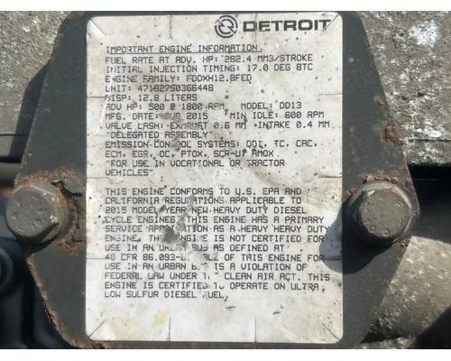  Detroit DD13 Engine Assembly #