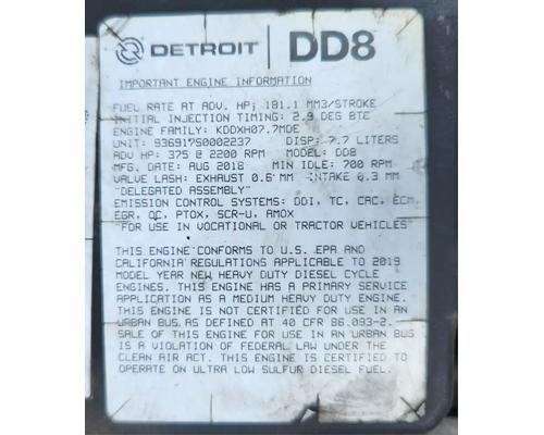  Detroit DD8 Engine Assembly #