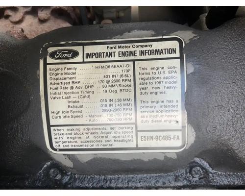  Ford 6.6L Engine Assembly #