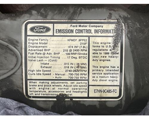  Ford 7.8L Engine Assembly #