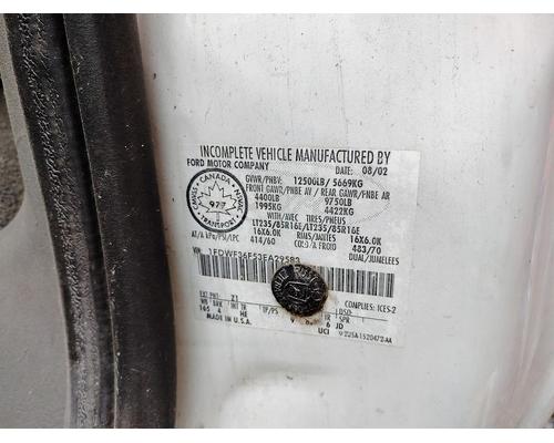 FORD COMMERCIAL VEHICLE Dismantled Vehicles