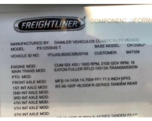 FREIGHTLINER CASCADIA 125BBC Consignment sale