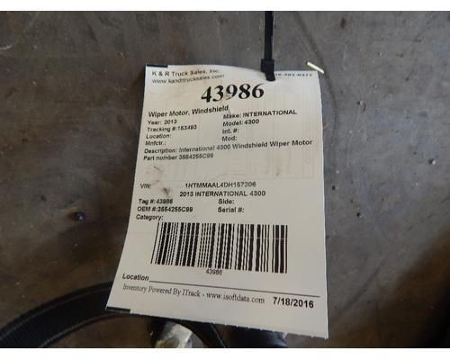 INTERNATIONAL 4300 Wiper Motor, Windshield OEM# 3554255C99 in Holland