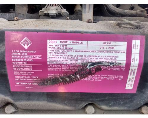  International T444E Engine Assembly #
