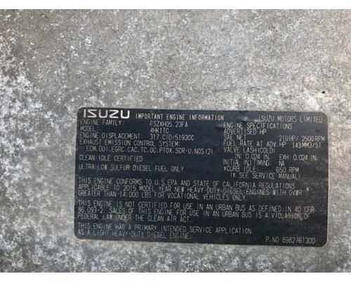  Isuzu 4HK1-TC Engine Assembly #