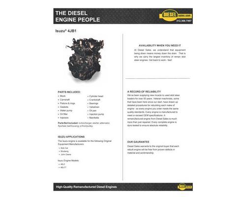  Isuzu 4JB1 Engine Assembly #