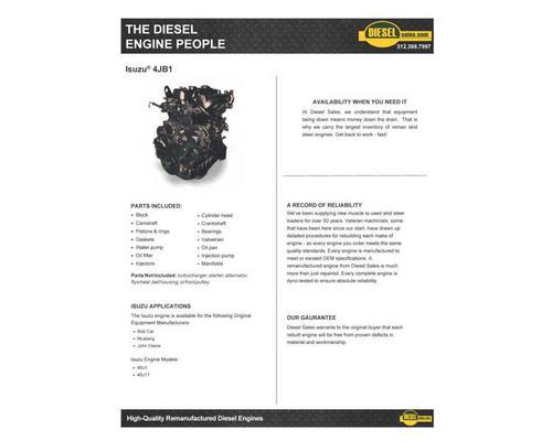  Isuzu 4JB1 Engine Assembly #