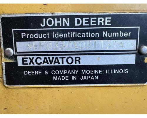 JOHN DEERE 330LC Excavator Equipment (Whole Vehicle)