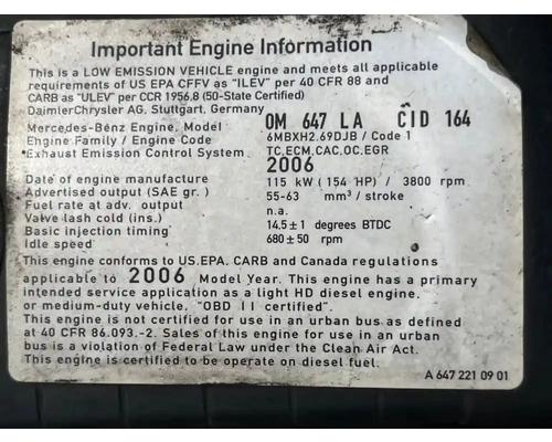  Mercedes OM 647 LA Engine Assembly #