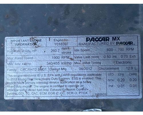  PACCAR MX13 Engine Assembly #