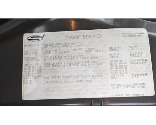 STERLING L9500 SERIES Parts Vehicles