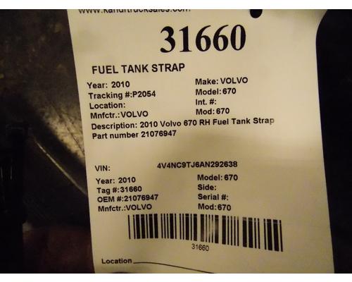 VOLVO 670 Fuel Tank StrapHanger