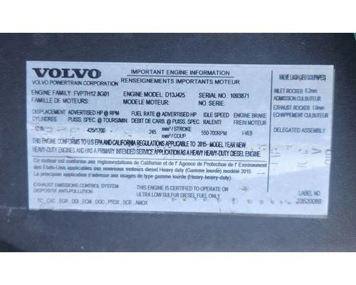  Volvo D13 Engine Assembly #