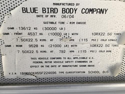 BLUE BIRD BB CONVENTIONAL