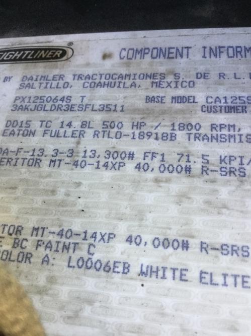 FREIGHTLINER CASCADIA 125