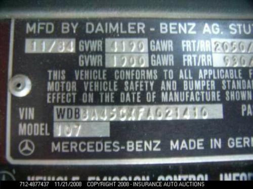 MERCEDES-BENZ MERCEDES 380