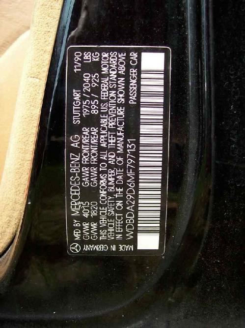 MERCEDES-BENZ MERCEDES 190