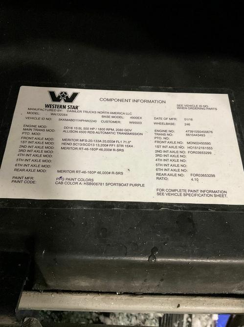 WESTERN STAR TRUCKS 4900 EX