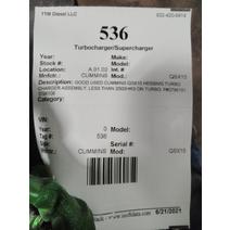 Turbocharger / Supercharger CUMMINS QSX15 Ttm Diesel Llc